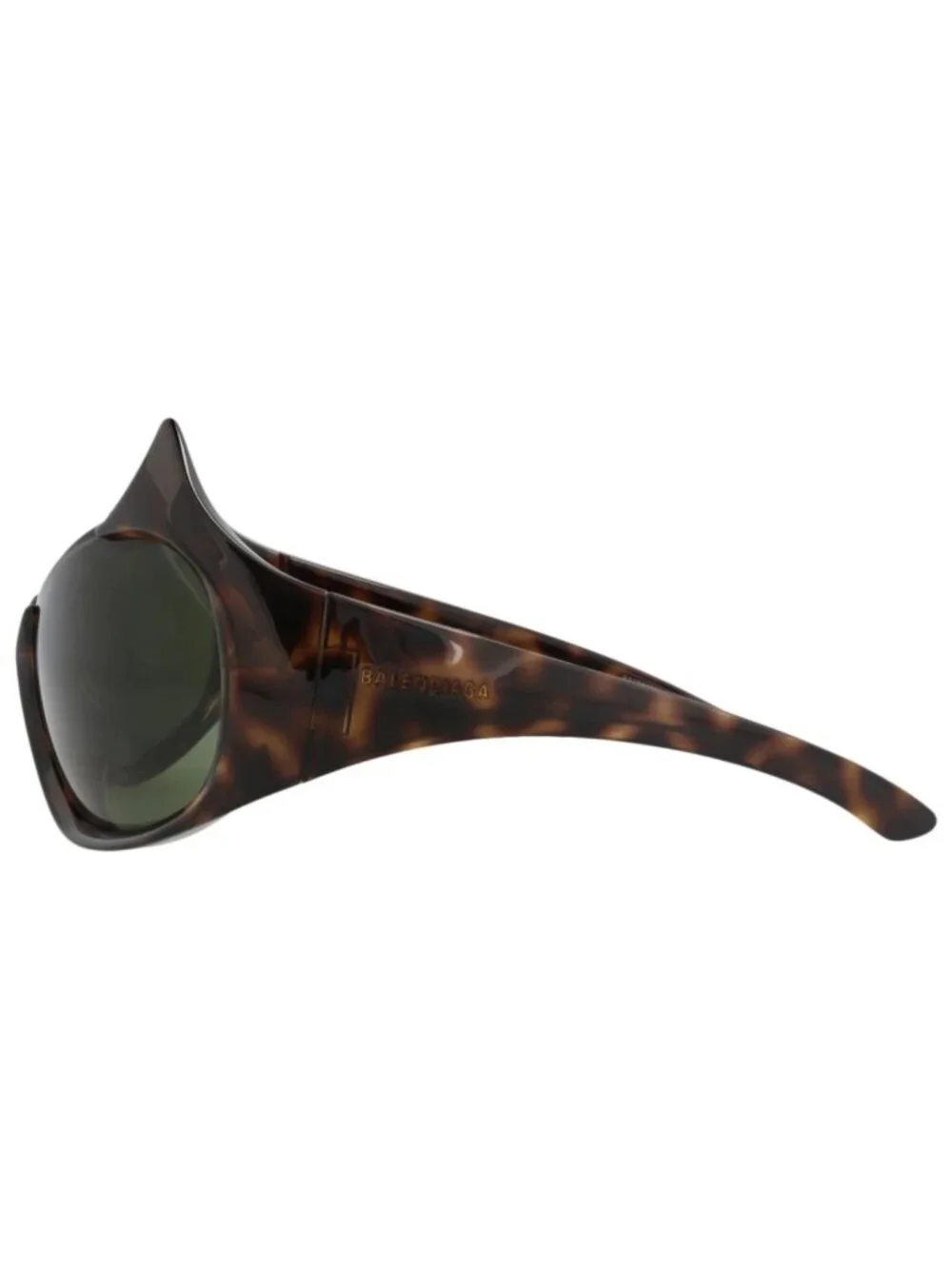 New Balenciaga Women's Sunglasses Shield Wrap Bio Injection Frame Havana Havana